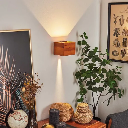 Applique Murale Marmorera Led Ecru, Noir, 1 Lumiere