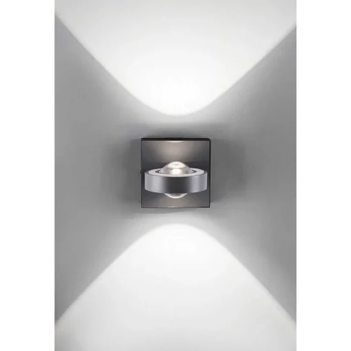 Applique Murale Paul Neuhaus Q-Mia Led Anthracite, 2 Lumieres, Telecommandes