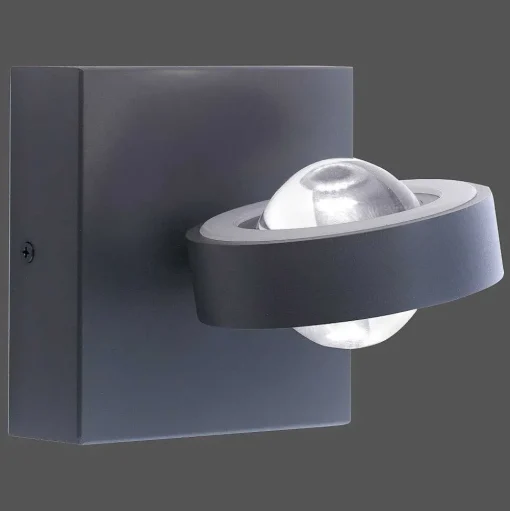 Applique Murale Paul Neuhaus Q-Mia Led Anthracite, 2 Lumieres, Telecommandes