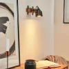 Applique Murale Pehefito Gris, Bois Fonce, Noir, 1 Lumiere
