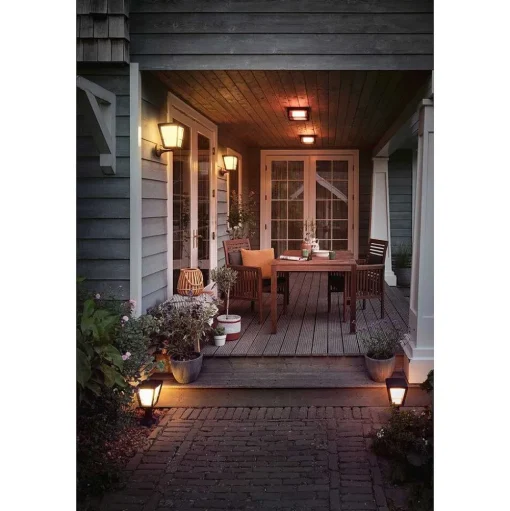 Applique Murale Philips Hue Ambiance White & Color Econic Led Noir, 1 Lumiere, Changeur De Couleurs