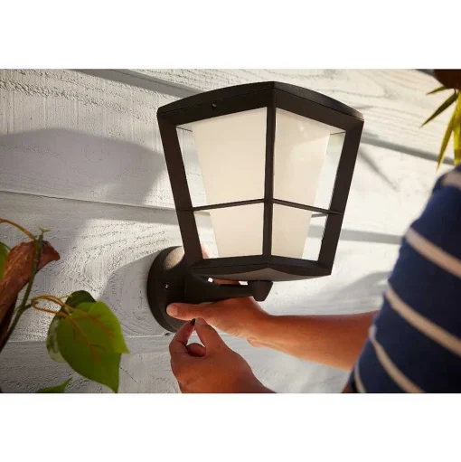 Applique Murale Philips Hue Ambiance White & Color Econic Led Noir, 1 Lumiere, Changeur De Couleurs