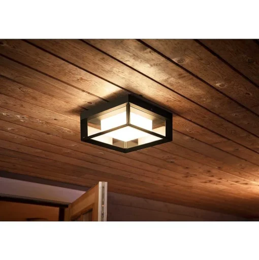 Applique Murale Philips Hue Ambiance White & Color Econic Led Noir, 1 Lumiere, Changeur De Couleurs
