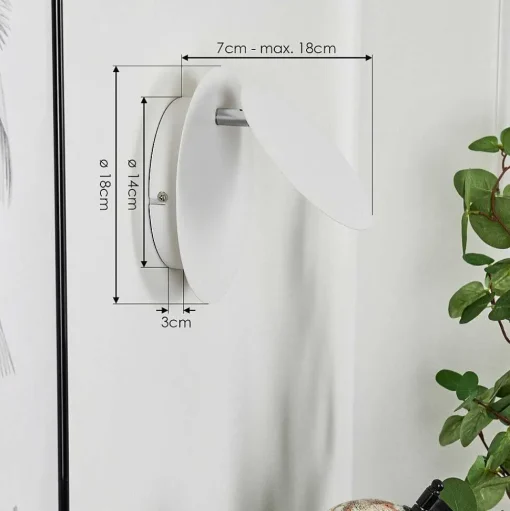 Applique Murale Sanguedo Led Chrome, Blanc, 1 Lumiere
