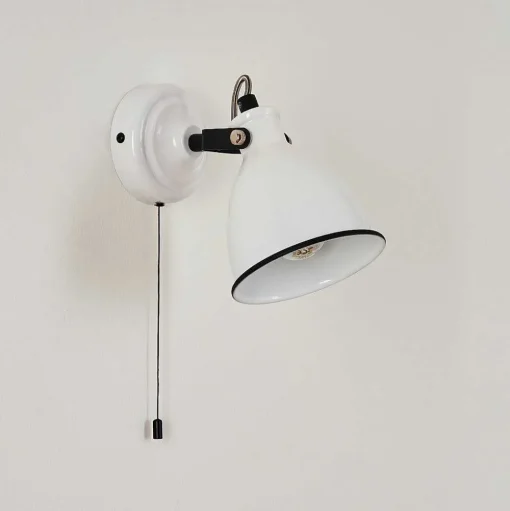 Applique Murale Selki Noir, Blanc, 1 Lumiere