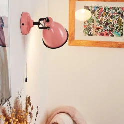 Applique Murale Selki Rose, Noir, 1 Lumiere