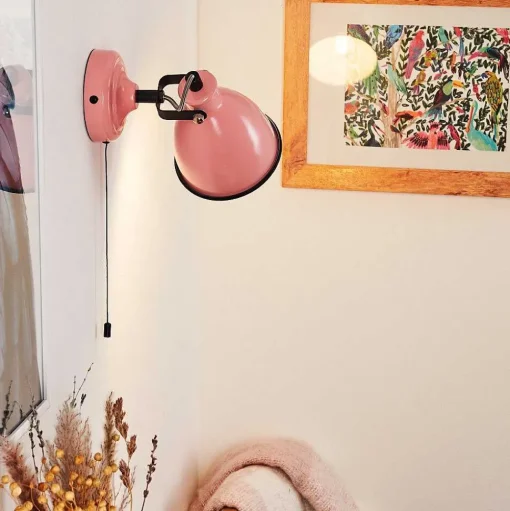 Applique Murale Selki Rose, Noir, 1 Lumiere