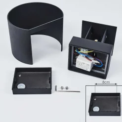 Applique Murale Strandaa Led Noir, 2 Lumieres