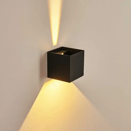 Applique Murale Strandaa Led Noir, 2 Lumieres