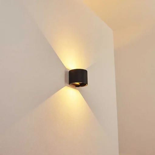 Applique Murale Strandaa Led Noir, 2 Lumieres