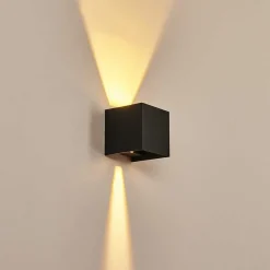 Applique Murale Strandaa Led Noir, 2 Lumieres