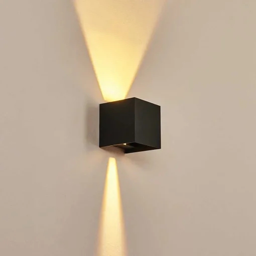 Applique Murale Strandaa Led Noir, 2 Lumieres