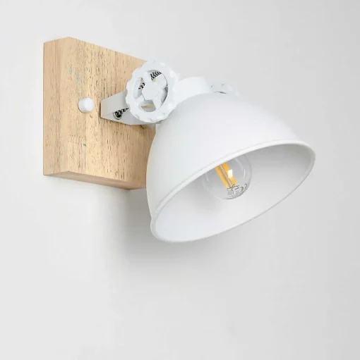 Applique Murale Svanfolk Brun, Blanc, 1 Lumiere