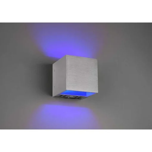 Applique Murale Trio Figo Led Aluminium, 1 Lumiere, Telecommandes, Changeur De Couleurs