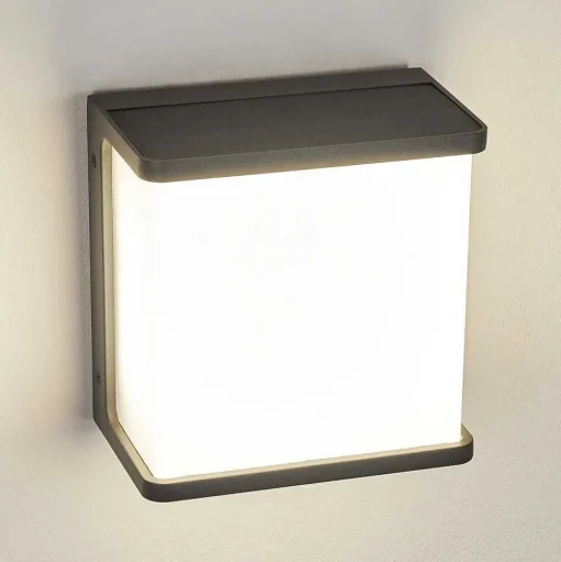 Applique Solaire Burseryd Led Noir, 1 Lumiere, Detecteur De Mouvement