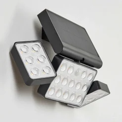 Applique Solaire Estampes Led Anthracite, 1 Lumiere, Detecteur De Mouvement