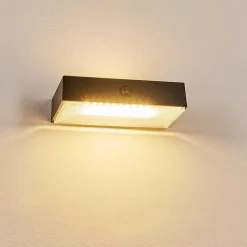Applique Solaire Seilhac Led Noir, 1 Lumiere, Detecteur De Mouvement