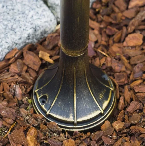 Borne D'Éclairage Elgin Noir Dore, 1 Lumiere