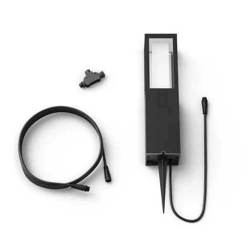 Borne D'Éclairage, Kit D'Extension Philips Hue Ambiance White & Color Impress Led Noir, 1 Lumiere, Changeur De Couleurs
