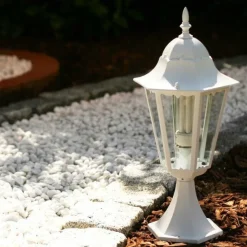 Borne D'Éclairage Lutec Bristol Blanc, 1 Lumiere