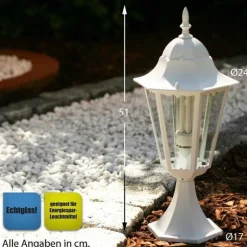 Borne D'Éclairage Lutec Bristol Blanc, 1 Lumiere