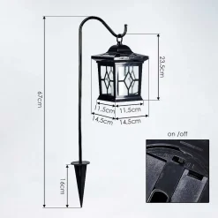 Borne Lumineuse Alavas Led Noir, 1 Lumiere