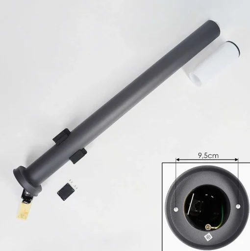 Borne Lumineuse Caserta Anthracite, 1 Lumiere