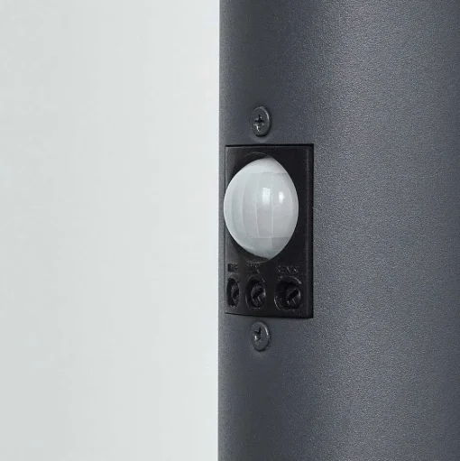 Borne Lumineuse Caserta Anthracite, 1 Lumiere, Detecteur De Mouvement