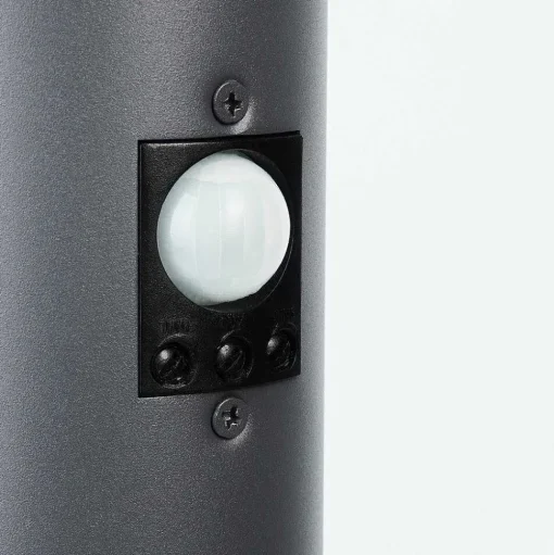 Borne Lumineuse Caserta Anthracite, 1 Lumiere, Detecteur De Mouvement