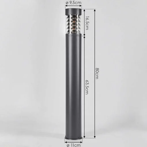 Borne Lumineuse Dakar Anthracite, 1 Lumiere