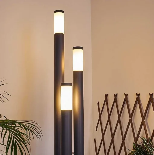 Borne Lumineuse Gaborone Anthracite, 3 Lumieres