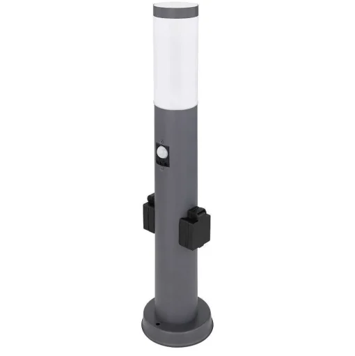 Borne Lumineuse Globo Boston Anthracite, 1 Lumiere, Detecteur De Mouvement