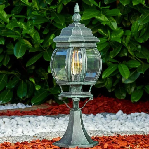 Borne Lumineuse Lentua Vert, Noir, 1 Lumiere