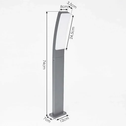 Borne Lumineuse Maseru Led Anthracite, 1 Lumiere