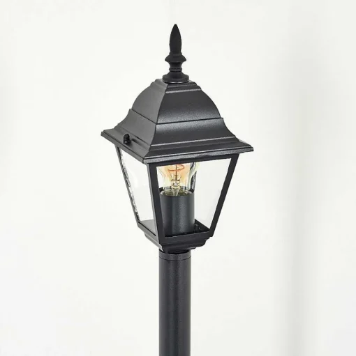 Borne Lumineuse Naofe Noir, 1 Lumiere