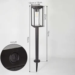 Borne Lumineuse Palanga Led Noir, 1 Lumiere