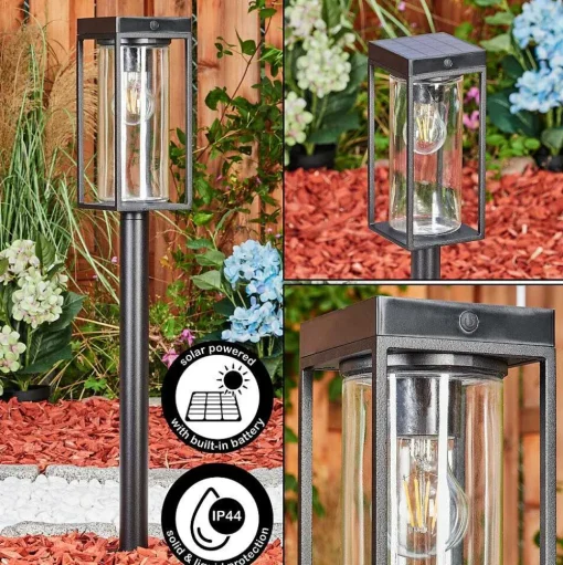 Borne Lumineuse Palanga Led Noir, 1 Lumiere