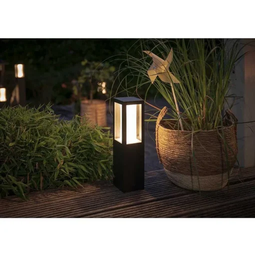 Borne Lumineuse Philips Hue Ambiance White & Color Impress Led Noir, 1 Lumiere, Changeur De Couleurs