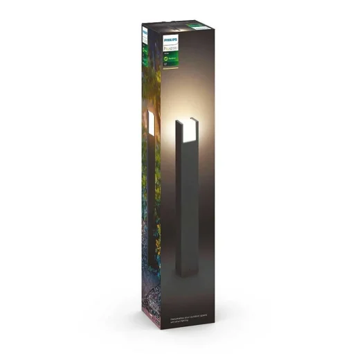 Borne Lumineuse Philips Hue White Fuzo Led Noir, 1 Lumiere