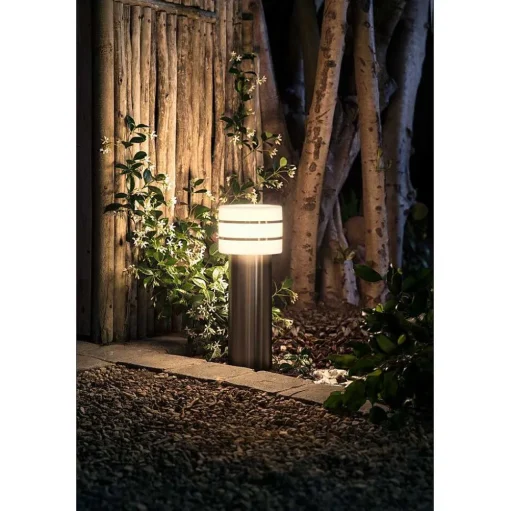 Borne Lumineuse Philips Hue White Tuar Led Acier Inoxydable, Argente, 1 Lumiere