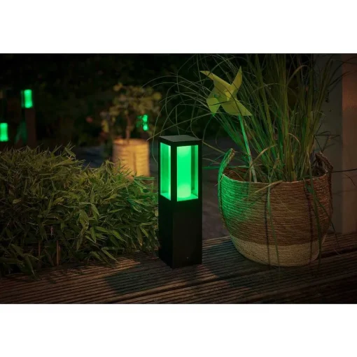 Borne Lumineuse Philips Hue Ambiance White & Color Impress Led Noir, 1 Lumiere, Changeur De Couleurs