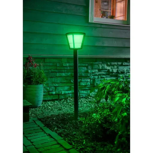 Borne Lumineuse Philips Hue Ambiance White & Color Econic Led Noir, 1 Lumiere, Changeur De Couleurs