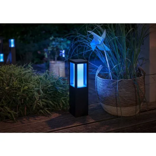 Borne Lumineuse Philips Hue Ambiance White & Color Impress Led Noir, 1 Lumiere, Changeur De Couleurs