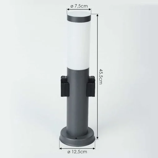 Borne Lumineuse Sessa Anthracite, 1 Lumiere