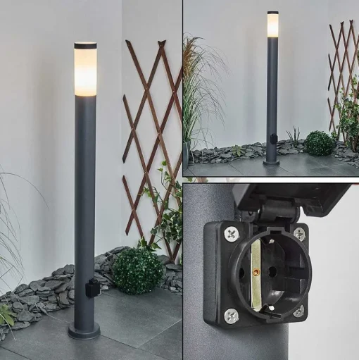 Borne Lumineuse Sessa Anthracite, 1 Lumiere