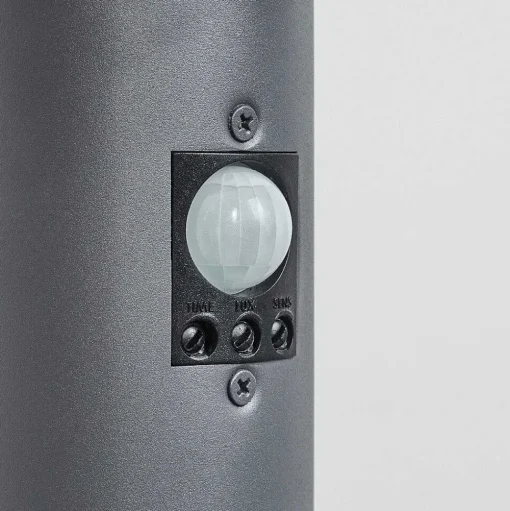 Borne Lumineuse Sessa Anthracite, 1 Lumiere, Detecteur De Mouvement