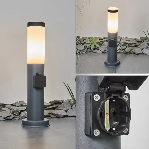 Borne Lumineuse Sessa Anthracite, 1 Lumiere
