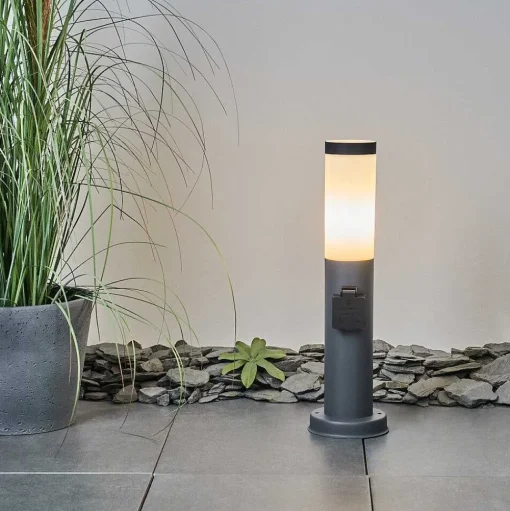 Borne Lumineuse Sessa Anthracite, 1 Lumiere