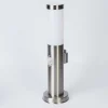 Borne Lumineuse Sessa Nickel Mat, 1 Lumiere, Detecteur De Mouvement