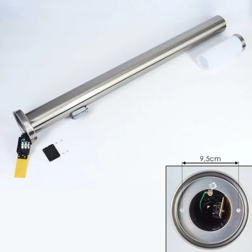 Borne Lumineuse Sessa Nickel Mat, 1 Lumiere